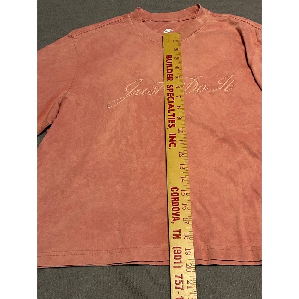 Nike Womens Just Do It Script Washed Pink T-Shirt HQ3005-689 Small - Picture 3 of 4